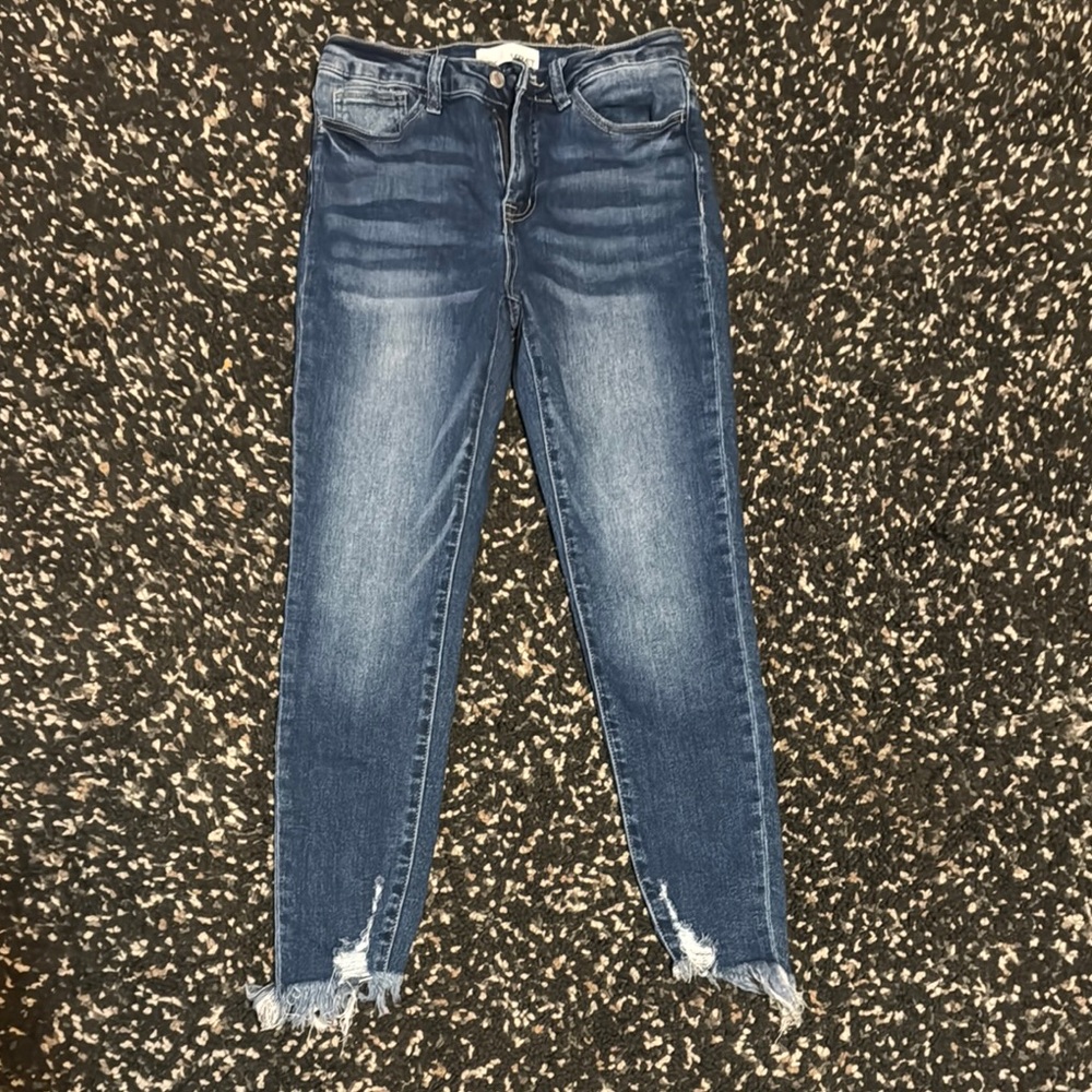 Blue Distressed Women's Jeans
